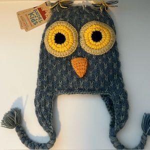 New Andes Gifts Owl Hat Beanie
Knit Acrylic Alpaca Wool Multi
Blue Kids Peru
